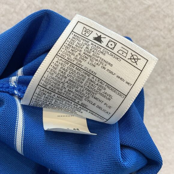 Nike Team Fit Dry Dri Fit Shirt Mens L Blue White Striped Short Sleeve Athletic - Picture 11 of 11